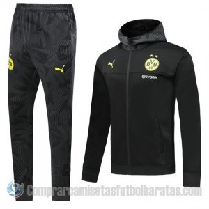 Chandal con Capucha del Borussia Dortmund 2019-20 Negro